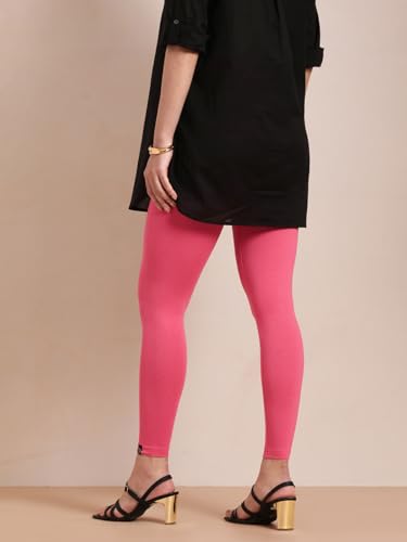 Image of TWIN BIRDS Super Stretchable Cotton Elasthane Fabric Ankle Length Leggings for Women