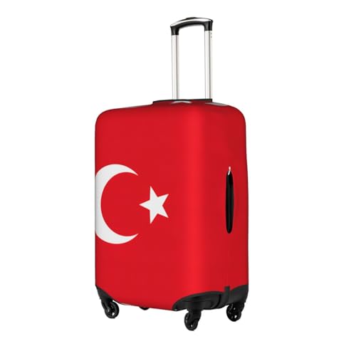 Flag Of Turkey Print Travel Elastic Suitcase Luggage Baggage Cover Protector, Washable And Anti-Scratch2
