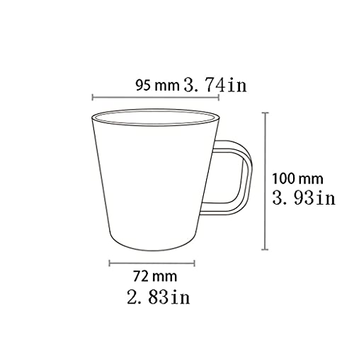 Tazas de vidrio transparente con asa resistente juego de vasos de agua para cocina 3