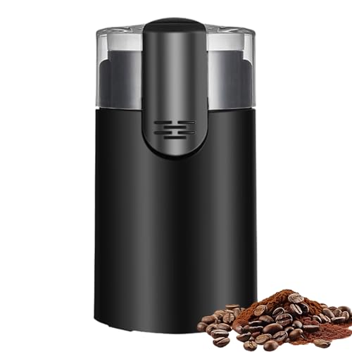 mivceklw 電動コーヒーグラインダー,電気ミルマシン | ステンレス製 携帯用 コーヒーミル ブラシ付き - 豆 食品 ナッツ カフェ キッチン 旅行 冷萃 対応