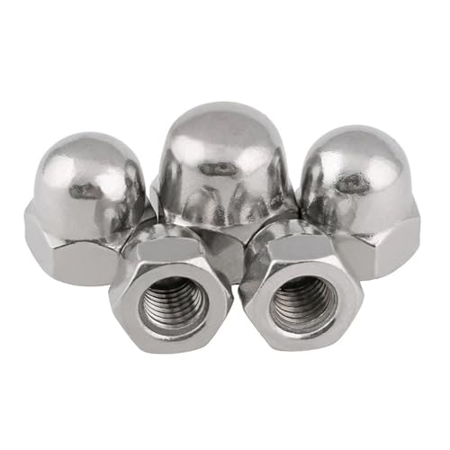 1-10個 M3 M4 M5 M6 M8 M10- M12 ステンレススチール 真鍮 ブラック カーボンスチール エイコーン キャップナット 六角 メトリック ねじ付き 六角ナット ハンドナット(316 Stainless Steel,M10-1PCS)