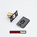 JQK Closet Door Ball Catch Hardware, Stainless Steel Catch Adjustable with Strike Plate, Black Finish 4 Pack, HBC100-BK-P4