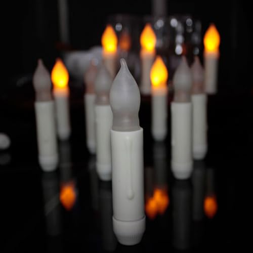 Velas de plástico sin llama LED VILLCASE pack de 12 para decoración 4