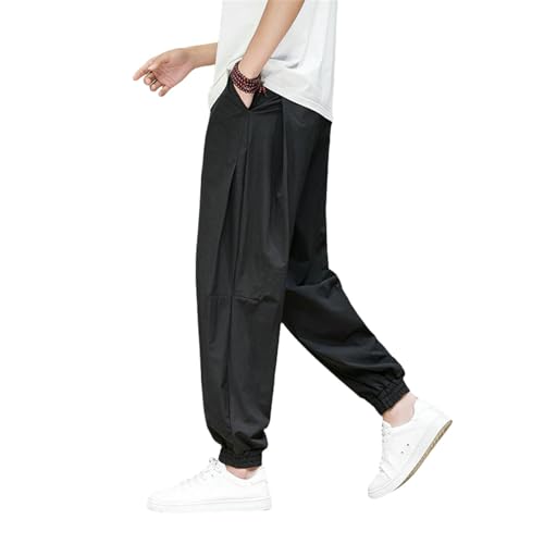 Pantalon de style chinois coupe ample pour détente et yoga