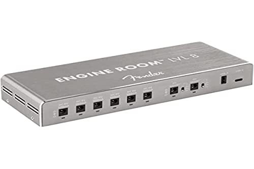 Fender® ENGINE ROOM™ LVL8 Power Supply Central Power Supply for Effects Pedals - 6x 9V/DC 500mA / 2x 9V/12V/18V (Switchable)