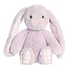 Aurora vibrant spring gingham bunny stuffed animal decorative companion endless fun lavender 9 inches  urban country home decor