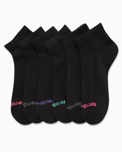 Reebok Womens Comfort Cushioned Athletic Quarter Cut Socks (6 Pack)4