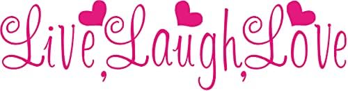 Miniatura 6 de BIBITIME Calcomanías de pared con texto en inglés Live Laugh Love con citas de PVC, corazones para el día de San Valentín, calcomanías de vinilo