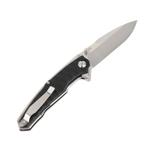 ToopMount Cuchillo de Bolsillo Plegable, 3,94' Hoja de Acero D2 Cuchillo Plegable con Clip de Bolsillo, G10 Mango Compacto Cuchillo de Supervivencia para EDC Camping Senderismo Aventura