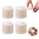 Kreative Doppelseitige Gebäck-Form, Creative Double-Ended Pastry Mold, 2‑in‑1 Mondkuchenform & Keksformen, Haushalts‑Backpress‑Werkzeug mit 2 Motiven für DIY Kekse, Dessert und Mondkuchen,4PCS