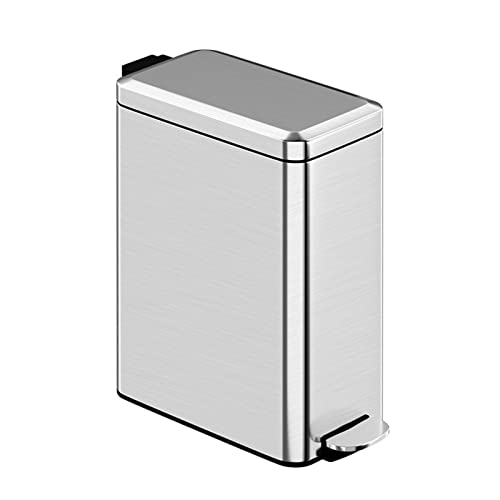 ゴミ箱 ベーシック ごみ箱 ダストボックス ホワイト ふた付き スリム キッチン 生ゴミ 匂いが漏れない ステンレス 10L ペダル式