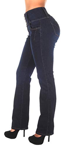 Plus/Junior Size Butt Lifting Levanta Cola High Waist Boot Leg Jeans3