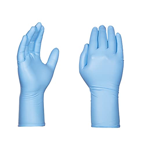 GLOVEPLUS HD Medical Blue NitrileGloves - 8 mil, 12 inches Long, Latex Free, Powder Free, Textured, Disposable, Non-Sterile, Medium,GPNHD64100-BX, Box of 50 - Thumbnail 2