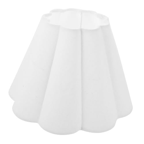 UKCOCO Abat-jour en Tissu Cylindrique Blanc 25 Cm Métal Conique Diffuseur de Lumière pour Lampadaire Salon Chambre Adaptable