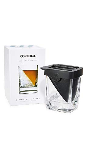 Image of Corkcicle Whiskey Wedge - Premium Old Fashioned Glass with Silicone Ice Mold - For Bourbon, Scotch, & Spirits - Great Gift for Dad - Perfect for the Holidays - 9 oz