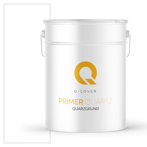 Q-COVER Primer al quarzo Bianco | 15 kg | Fondo aggrappante per intonaco, mosaico e Beton Architekt | Interno & Esterno | Alta adesione, superficie ruvida