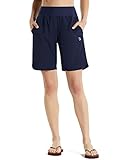 BALEAF Women Long Swim Board Shorts UPF 50+ Elastic Waist Quick Dry Bottom Boardshorts with Pockets...