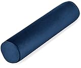 Tinbolunce Memory Foam Round Neck Pillow for Sleeping, Neck Pain Relief, Side Back Stomach Sleeper, Car or Office Chair Sofa,Cervical Bolster Length 24