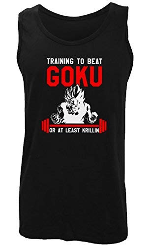 Training to Beat Goku Athletic Vest (Medium) Black