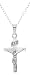 Sterling Silver Children's Polished Crucifix Cross Pendant Necklace
