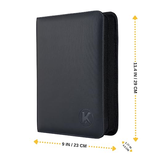 Top loader Binder, Holds 128+ Toploaders, 4 Pocket Top Loader Card Storage Case, Double-Sided Pockets for trading card in 3 x 4” Toploaders