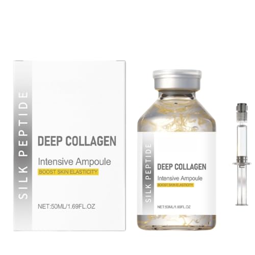 Ampolla de Colágeno con Esencia de Péptidos de Seda, esencia de colágeno coreana, suaviza las arrugas, mejora la elasticidad y deja la piel más firme, suave e hidratada.