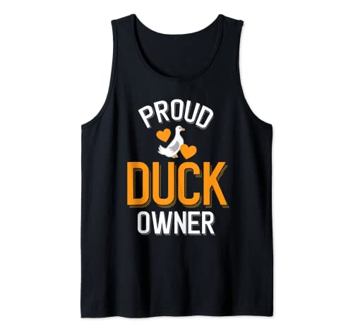 Proud Duck Owner Pet Duck With Hearts Camiseta sin Mangas