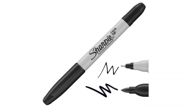 Sharpie Twin Tip marcador permanente en negro [Pack de 12]
