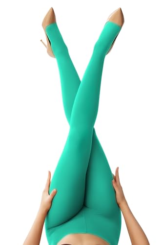 Image of leg elegant Women's 80 Den Microfiber Soft Opaque Tights Pantyhose
