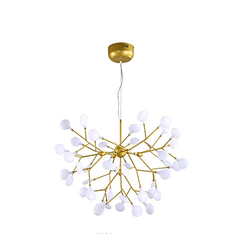 Chandelier luciole suspension LED contemporaine blanche LiChA pour salle à manger
