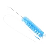 POPETPOP 2 Stück Flexible Langlebige Edelstahl rohrreinigungsbürste Schlauchbürste für Trocknerentlüftung Aquariumfilter und Waschmaschinenwartung Blaue Reinigungsspirale für