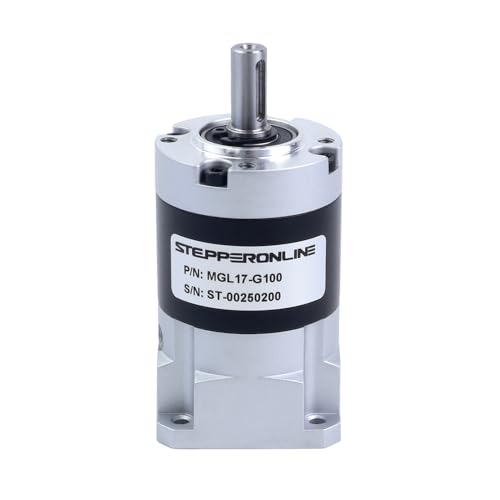 STEPPERONLINE Planetengetriebe der MGL-Serie, Übersetzungsverhältnis 100:1, Spiel 45arc-min für 5-mm-Welle, Standard-Schrittmotor Nema 17