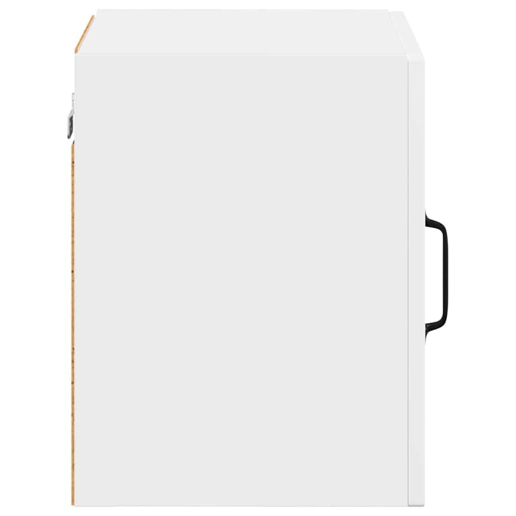 Lucca - Armadietto da parete in vetro bianco in legno 40 x 31 x 40 cm con anta, scaffale e spazio per cucina, sala da pranzo, dispensa e bar da caffè