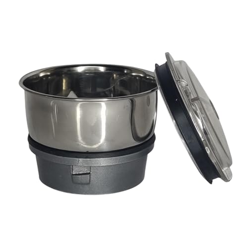 Image of Itida 200ml & 400ml chutney jar for mixer grinders, stainless steel, rust-proof sharp blades, fits 2 lock & 4 teeth coupler, durable & leak-proof design