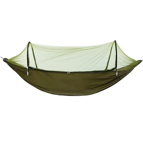 Portable Camping Hammock with Mosquito Net | Nylon Hammock for Indoor - Outdoor | Green