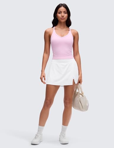 Image of CRZ YOGA Double Lined V Neck Cami Crop Tank Top