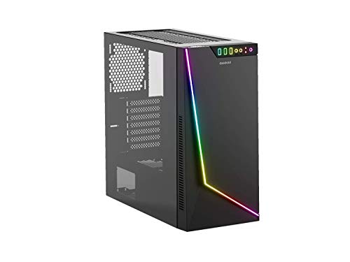 GAMDIAS Gaming ATX Mid Tower Gaming Computer PC Case with Tempered Glass and ARGB LED Strip, RGB Motherboard Sync