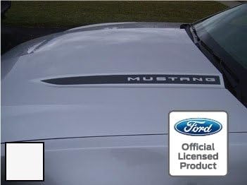 Vista 6 de Decal Mods Hood Spears Cowl compatible con Ford Mustang Stripe Graphic Decal Package – SSA Metallic Silver – CMS (se adapta a 2010-2012) [Juego de 2]