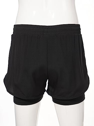 Kids Boys 2 in 1 Running Athletic Workout Shorts Double Layer Quick Dry Swim Trunks for Swimming Jogging Surfing4