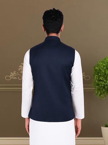 Image of ROCKSY Bandi Modi Koti, Nehru Jacket for Men, Cotton Waistcoat for All Occasion: Diwali, Wedding, Ethnic, Office Party, Formal & casual Look