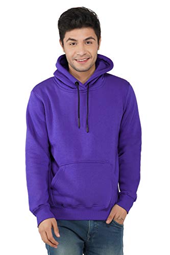 Image of Cotton Fleece Heavyweight 350 GSM Plain Hoodie for Men /Women Unisex Hoodies Hooded Sweatshirt for Winter