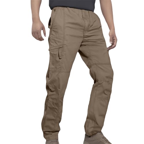 Cargo Work Pants for Men Baggy Lightweight Stretch Waist Stretch Hiking Tactical Big and Tall Trousers