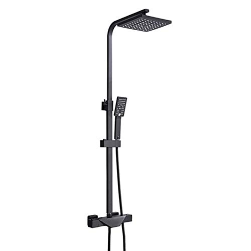 Système de douche thermostatique pour une routine bien-être avec colonne de douche pluie