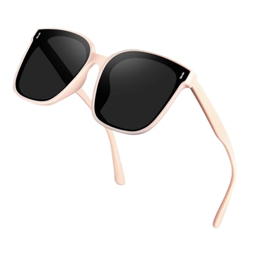 Image of IFLASH Oversized Polarized Square Sunglasses for Women Men Vintage Glasses with Flat Lens Fashion Stylish Shades