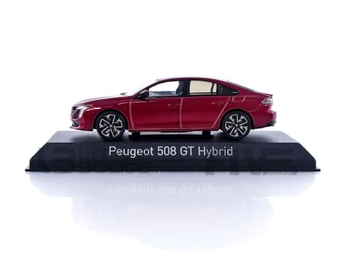 Norev 1/43 - Peugeot 508 GT Hybrid 2023 Rojo miniatura 3