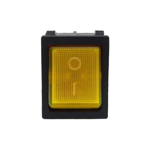 Bouton-poussoir marche/arrêt 30A KCD4 commutateur 4 broches contacts argent pur 250V CA jaune