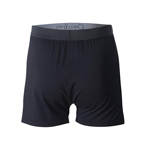 Chill Boys Bamboo Boxers - Soft, Cool, Comfortable Bamboo Underwear (XXL, Black)