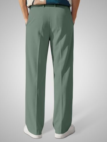 Image of FTX Men's Korean Style Casual Trouser | Premium Lycra Stretch Fabric | Smart Regular Fit | 2 Side Pockets | Comfortable Stretchable Everyday Wear Pants