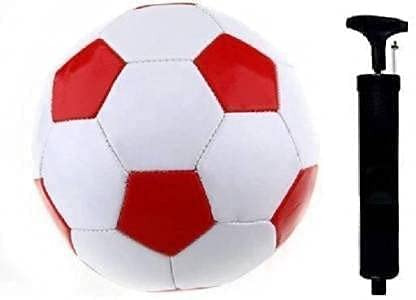 CABRIO Rubber Football with Pump Suitable for Kids, Adults Ideal for Grass Ground (Size-5) (Red and White) (B0BR5YQ1F6) Amazon Price History, Amazon Price Tracker