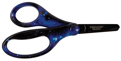 Fiskars 124162-1016 Back to School Supplies Kids Scissors Non-Stick Blunt-tip, 5 Inch, Galaxy